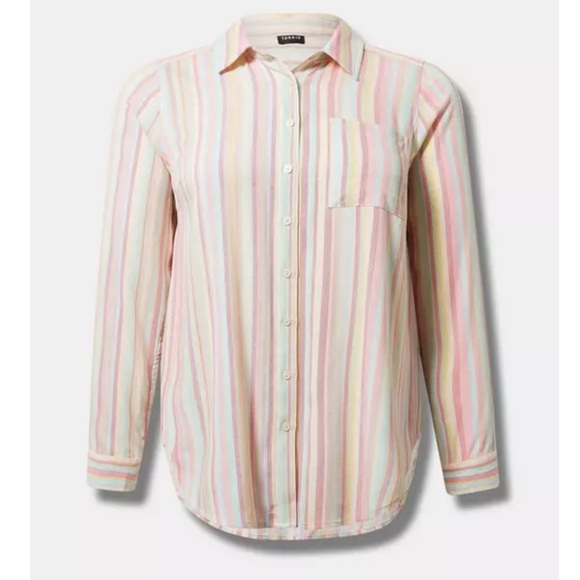 TORRID Lizzie Button Up Long Sleeve Shirt - Picture 5 of 10